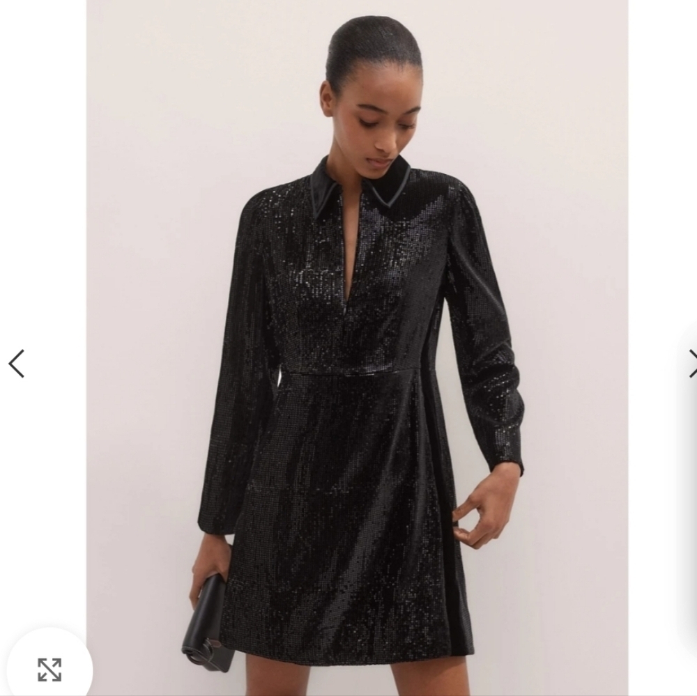 ME + EM NWTs Silk Blend Sequin Mini Dress